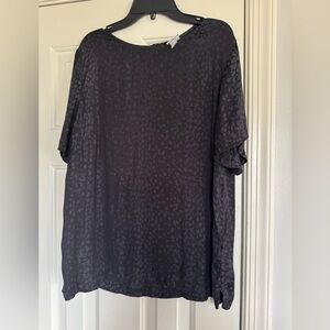 A New Day Black Textured Women's Blouse